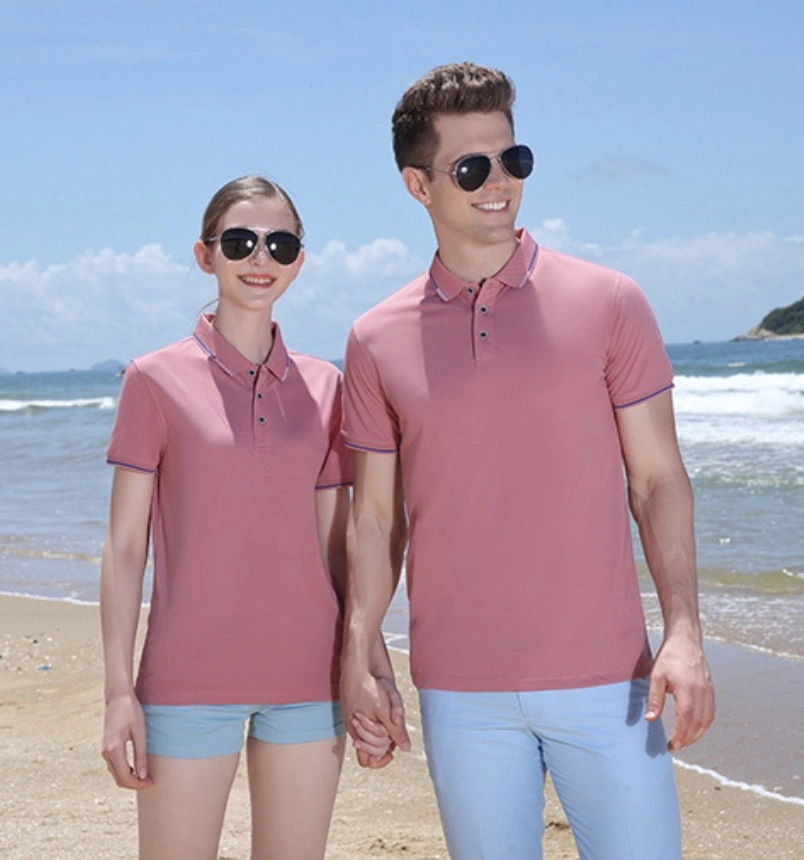 Custom Men Polo Shirt Wholesale Designer Clothing Plain Printing Embroidery Advertising Clothes Plus Size Oversized Loose Blank Women Unisex Polo Shirt (QH8005)