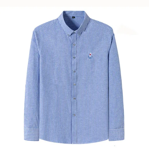 Wholesale Cotton Formal Blouses Custom High Quality Professional Business Mens Long Sleeve Dress Shirts