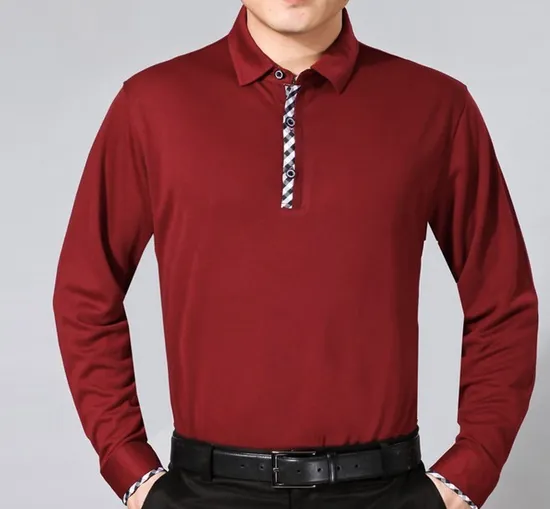 High Quality Long Sleeve Logo Custom 100% Cotton Men Business Shirt 