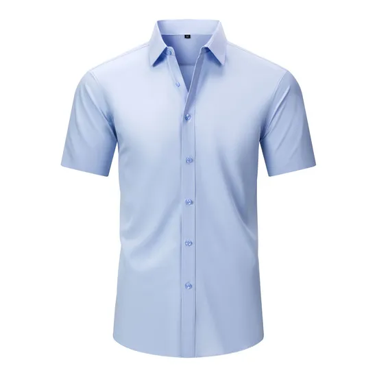 Short Sleeve Dress Shirt Comfortable Wrinkle