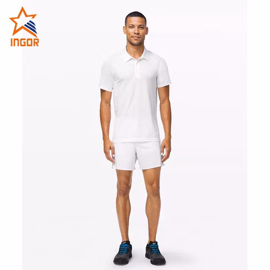 Ingorsports Wholesale Men Slim Fit Fast Dry Casual Youth Custom Solid Color Polo Shirt