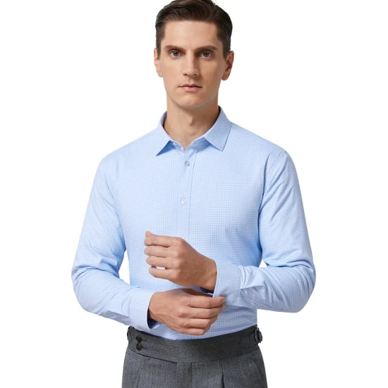 OEM Custom Men′s Formal Shirts Business Casual Long Sleeve Plain Bamboo Fiber Dress Shirt for Men