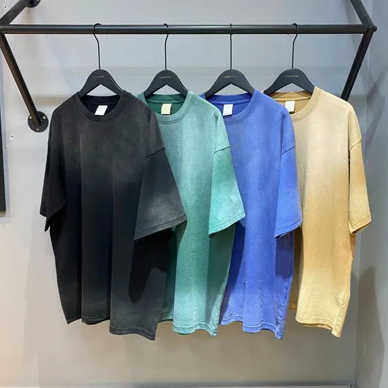 Heavy Weight Bulk Men Vintage Tall Designer Tee Shirts 100% Cotton 