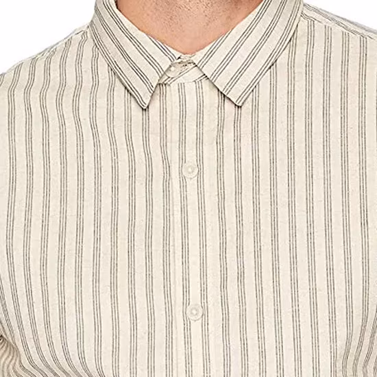 Custom Business Work Office Casual Striped Shirts Cheap Long Sleeve Plus Size Social Formal Dress Shirts for Men
