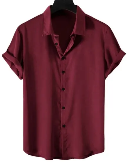 Premium Street Wear Breathable Designer Cotton Linen Casual Plain Shirts Different Colors for Men 